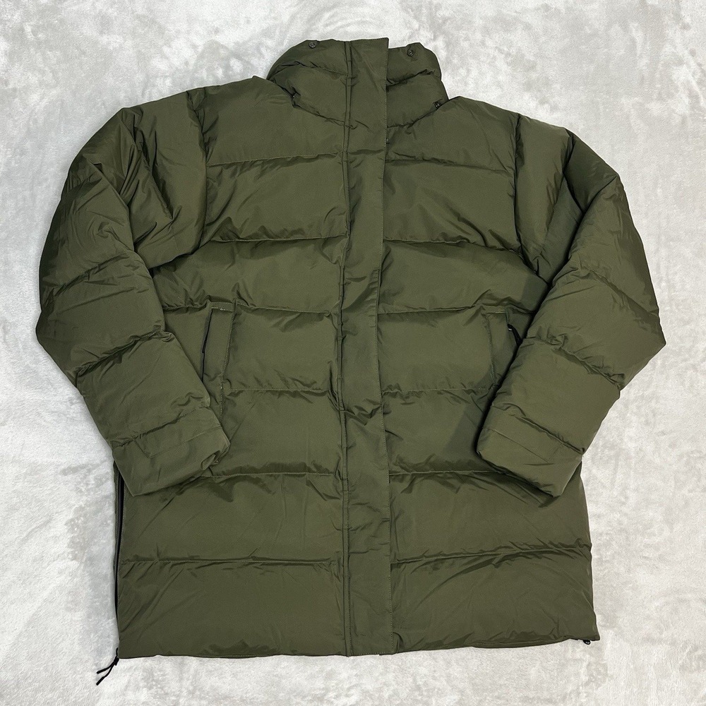 Helly Hansen Aspire Puffy Parka Jacket Coat Women's Sz L Olive Green Relaxed Fit